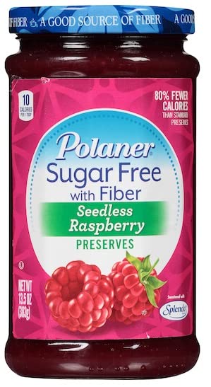Miniatura 3 de Polaner Conservas sin semillas sin azúcar con fibra, mora y frambuesa. 13.5 onzas (paquete de 2) - con esparcidor Make Your Day