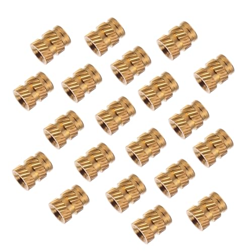 Hohopeti 50pcs Hot Melt Copper Nut Threaded Insert Knurled Nut for Printer Supplies Accessories for Printing Machine Par