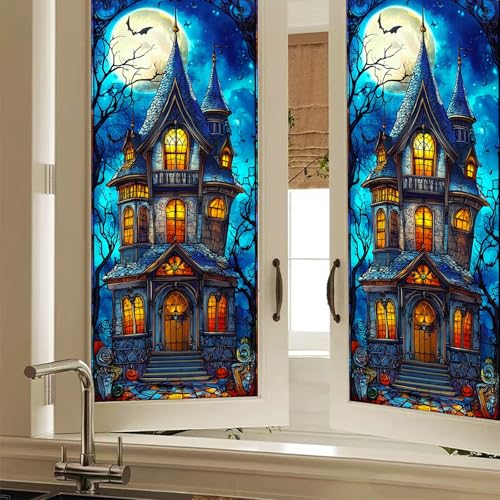 Película Decorativa para Ventana Halloween Castillo Encantado miniatura 6
