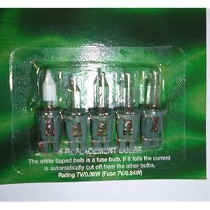 4 Clear Push In Spare Bulbs 7V 0.98W & 1 Fuse Bulb (SB269)