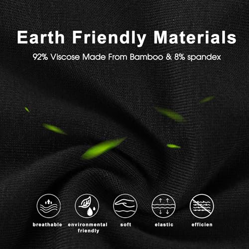 BAMBOO COOL Men's Long Boxer Briefs Performance Long Leg Sports Boxer Brief Underwear MultiPack2