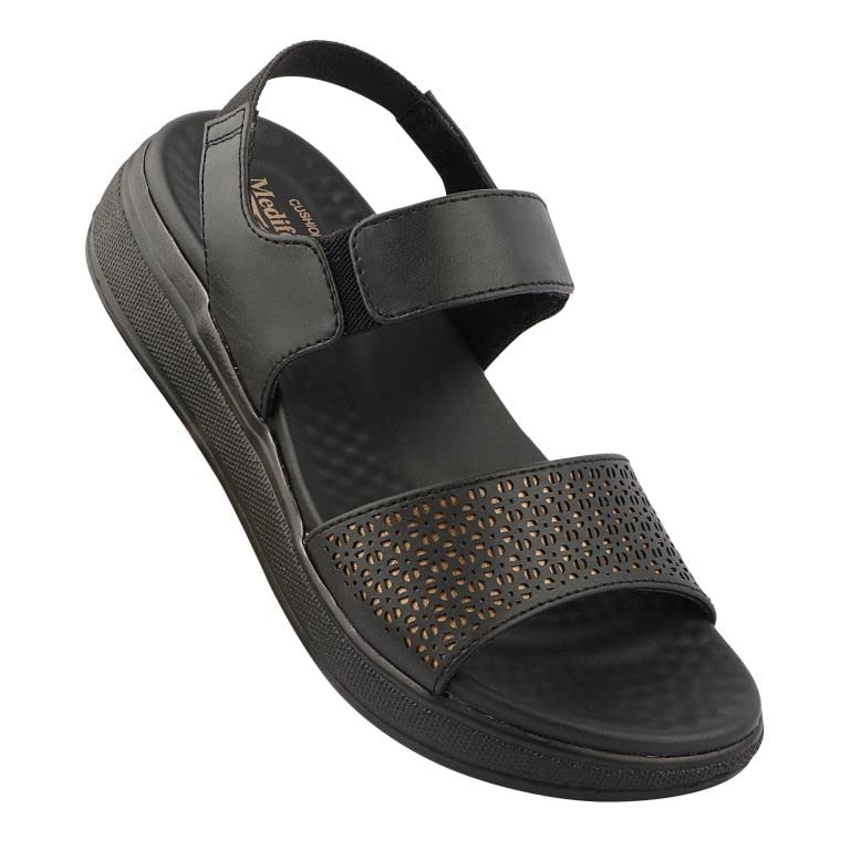 Image of Medifeet Women's Laser Cut Design Sling Back Sandals