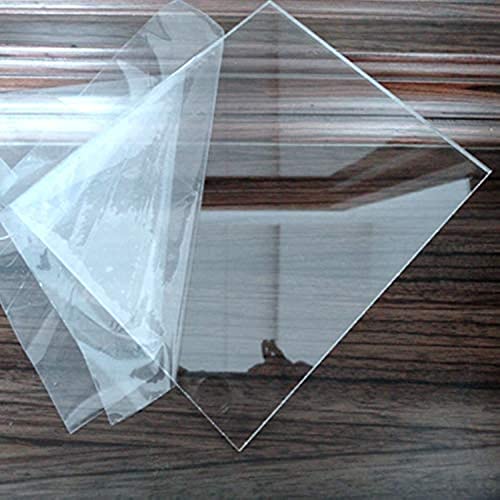 Image of BIGIMALL Clear /Transparent Acrylic 4 Pieces Plexiglass 1 mm Sheet 12 inchx6 inch DIY Projects 1 mm (1 mm, Transparent, 12x6) Pack of 4pcs for glass painting