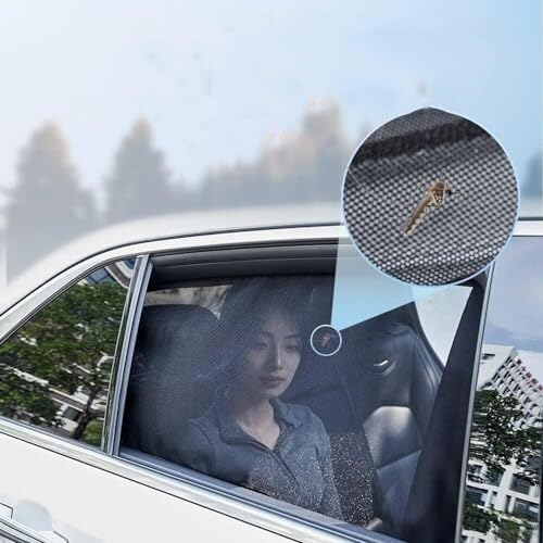 Tendine parasole per finestrini auto Tendina parasole per finestrino auto per Hatchback 2011-2018, traspirante, per la privacy, con protezione UV, ventosa magnetica, 4 pezzi