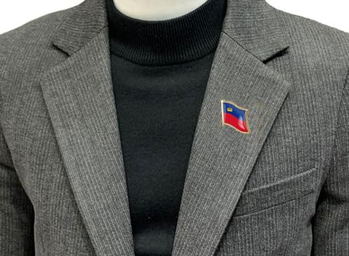 Image of vmcoatdu Country Flag Backs Locking Pin Keepers Locking Clasp Pin Badge International Travel Brooch Metal Alloy Souvenir Pin 0.75x0.7 Inch Small Pin