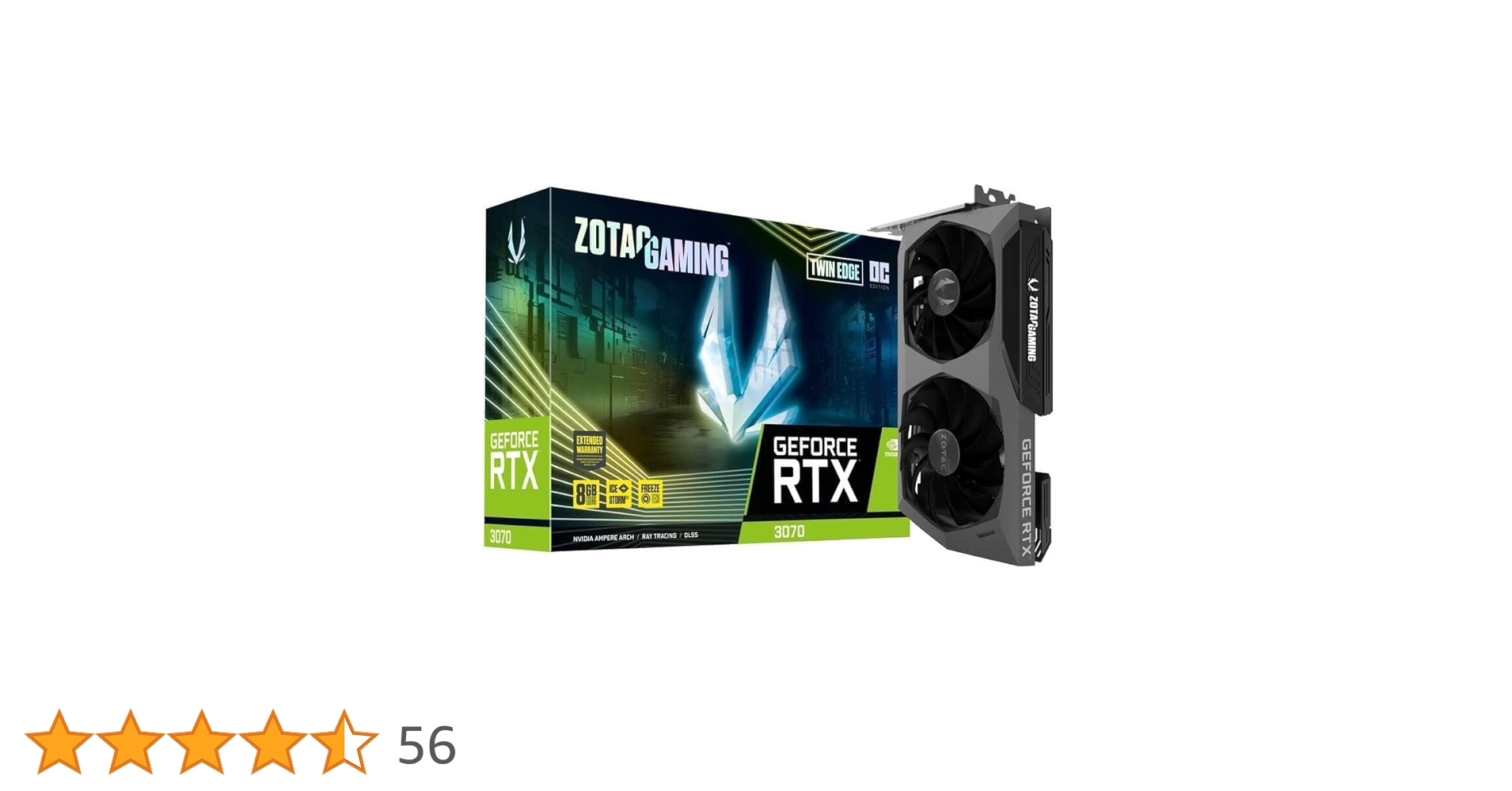 PCパーツ OTAC GAMING RTX 3070 Twin Edge OC Zotac Gaming GeForce RTX 3070 Twin Edge OC LHR NVIDIA 8 GB