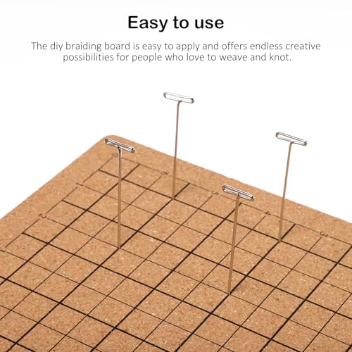 Tablero de macramé de corcho con alfileres para tejer pulseras y manualidades en casa 8