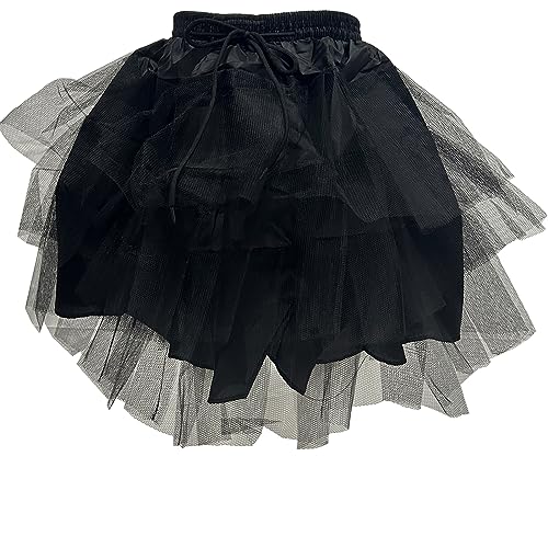 Little Big Girl’s Half Slip Hoopless Petticoat Crinoline with 3 Layers Tutu Skirt