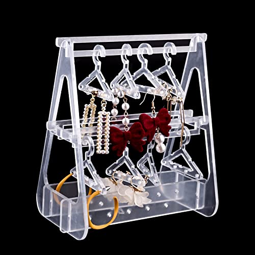 Gukasxi Acrylic Earring Display Stands Earring Rack Holder Ear Stud Holder Jewelry Stand Organizer Hanging Earring Holder Organizer Display for Women Girls Studs Dangly Earrings