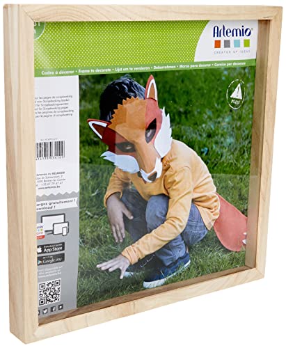 Artemio Cadre Photo Vitrine en Bois - Format Scrap, 31cm, Bois, Beige, 32 x 3 x 32 cm