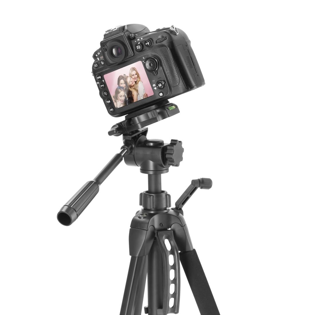 Hama Statyw do kamery Action 153 3D (lekki statyw fotograficzny z uchwytem na telefon komórkowy, tripod o wysokości 60-153 cm, trójnożny statyw z głowicą 3-drożną, statyw do lustrzanki, pasuje do