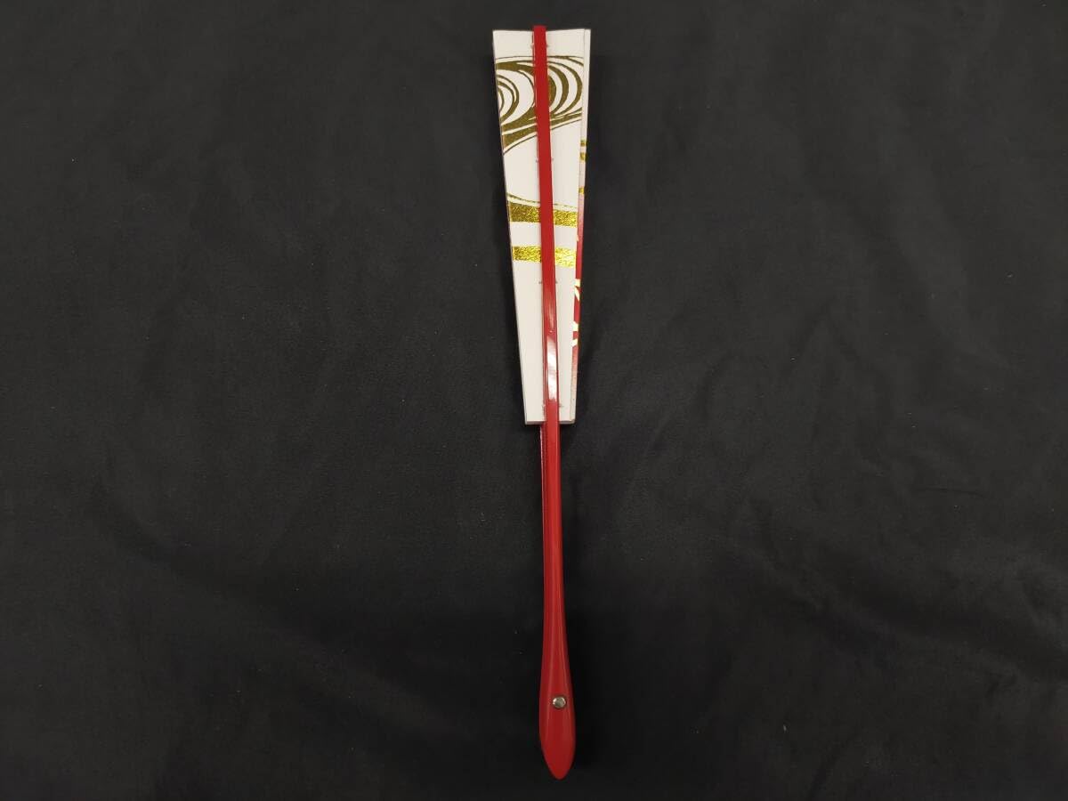 Amazon.co.jp: B26 扇子 流水柄 ぼかし 赤骨 白 舞扇子 日本舞踊 大衆