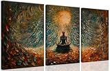 Framed Abstract Yoga Meditation Wall Art 3-Piece