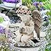 OWANVION Solar Angel Garden Decor Statue, Praying Angel Figurine with LED Lights, Resin Outdoor Lawn Ornament for Yard Patio Balcony Porch, Unique Housewarming Gift