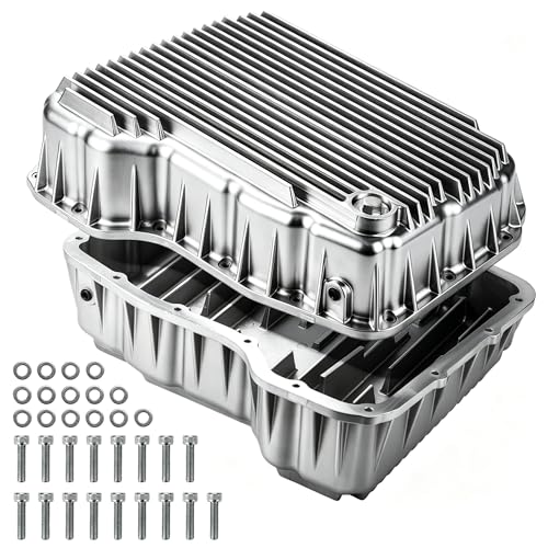 228052100 Heavy Duty Cast Aluminum Transmission Oil Pan 68RFE Compatible with Dodge Ram 2500 3500 6.7L 2007 2008 2009 2010 2011 2012 2013 2014 2015 2016 2017 2018 2019 2020 2021 2022 2023 2024 2025