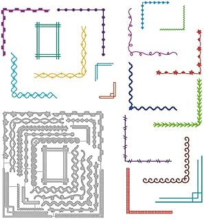 GLOBLELAND 1Set 17pcs Corner Lace Cutting Dies Flowers Corner Die Cutting Dies Lace Edge Border Frame Die Cuts for Card Scrapbooking and DIY Craft Album Paper Card Decor