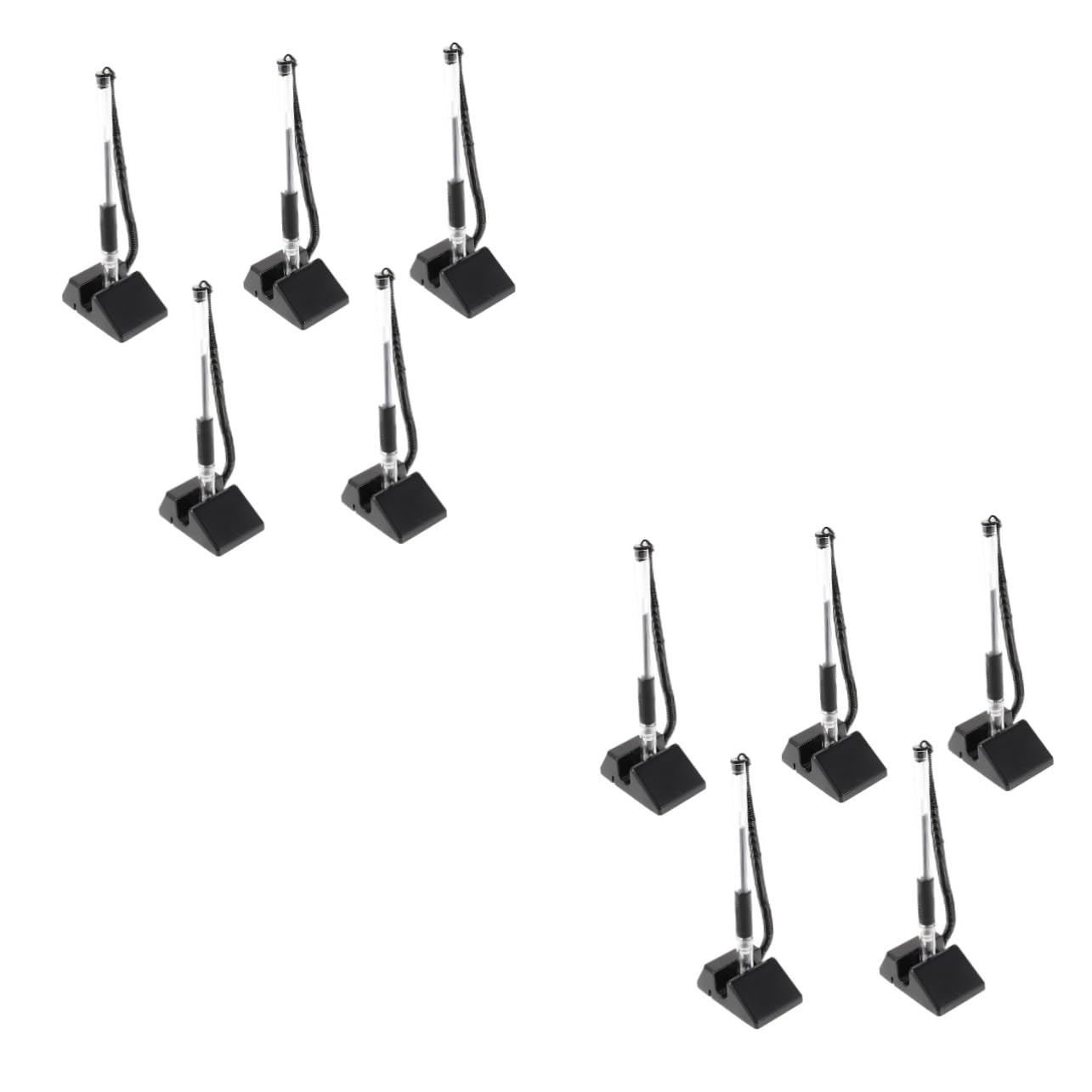Artibetter 2 Ensembles Stylos De Bureau Avec Support Adhésif Stylos À Gel Noir Pour Fournitures De Bureau Pratique Et Pour Magasins Et Bureaux 5 Pièces * 2