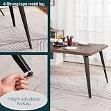 FurnitureR Esstisch 150cm Vintage Effekt Küchentisch mit Heavy Duty Metallbeinen Moderner hölzerner rechteckiger Esstisch für 4-6 Person Esszimmer Restaurant Apartments, braun