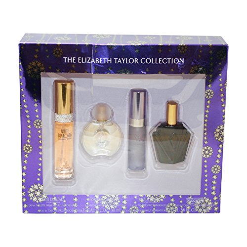 Elizabeth Taylor Fragrance Collection 4-Piece Set for Women (White Diamonds, Forever Elizabeth, Violet Eyes, Passion)
