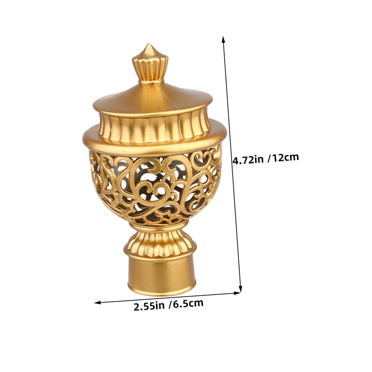 PRETYZOOM 10pcs European Style Drapery Pole Head Caps Roman Design Curtain Rod Tips Decorative Window Drape Rod Accessories