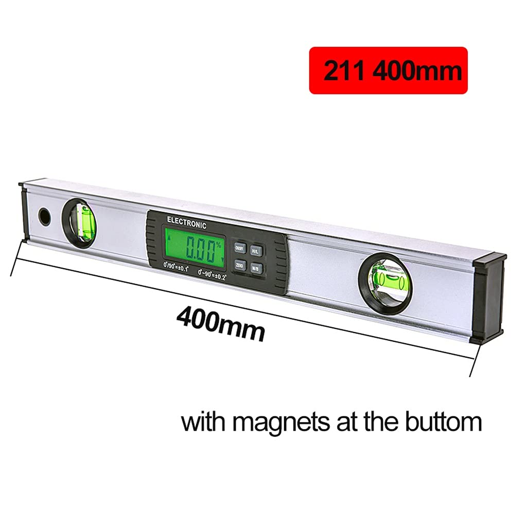 Digital Goniometro Angle Finder Livello elettronico Inclinometro a 360 gradi con magneti Level Angle Slope Tester Righello 400mm