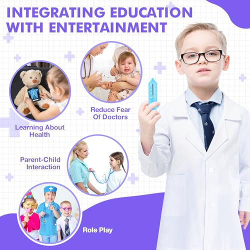 IVENRXIU Kids Doctor Play Set with Stethoscope,Doctor Kit for Kids Ages 3-5 - Image 4