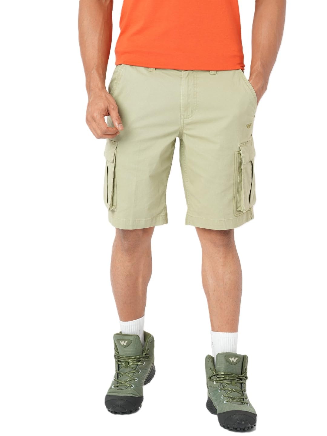 Wildcraft Solid 5-Pocket Cargo Shorts, Comfortable, Regular Fit-image-12