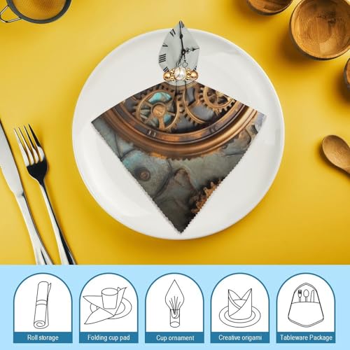 Servilletas de Tela con Diseño Steampunk 6 unidades miniatura 7