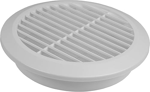 Miniatura 2 de Ventilación redonda de plástico blanco de 6 pulgadas - Rejilla de ventilación de aire - Cubierta de rejilla - Malla de pantalla integrada - Cubierta