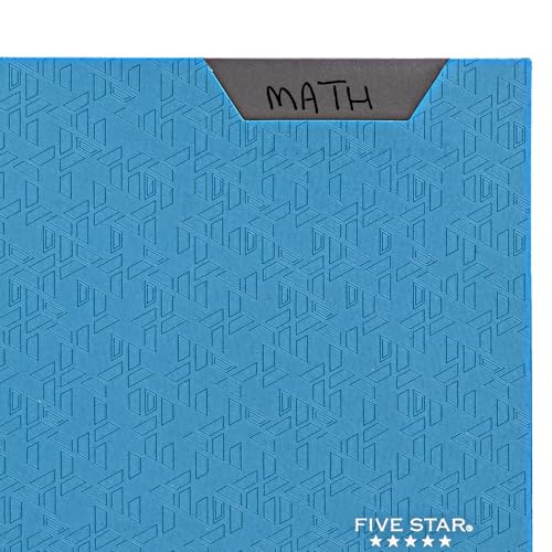 Image of Five Star 2-Pocket Folder,Plastic Folder with Stay-Put Tabs and Prong Fasteners,Holds 8-1 /2 inch x 11 inch Paper,Tidewater Blue,White,Amethyst Purple,Harvest Yellow (38064),(Pack of 24)