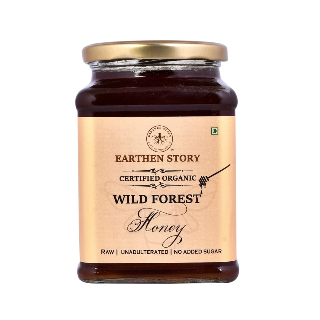 Earthen Story Certified Organic Honey 1kg | NMR Tested | Raw Honey, glass jar, rich in vitamins & minerals, sugar free, cold and cough relief, immunity booster, natural wild forest honey Earthen Story Certified Organic Honey 1kg | NMR Tested | Raw Honey, glass jar, rich in vitamins & minerals, sugar free, cold and cough relief, immunity booster, natural wild forest honey