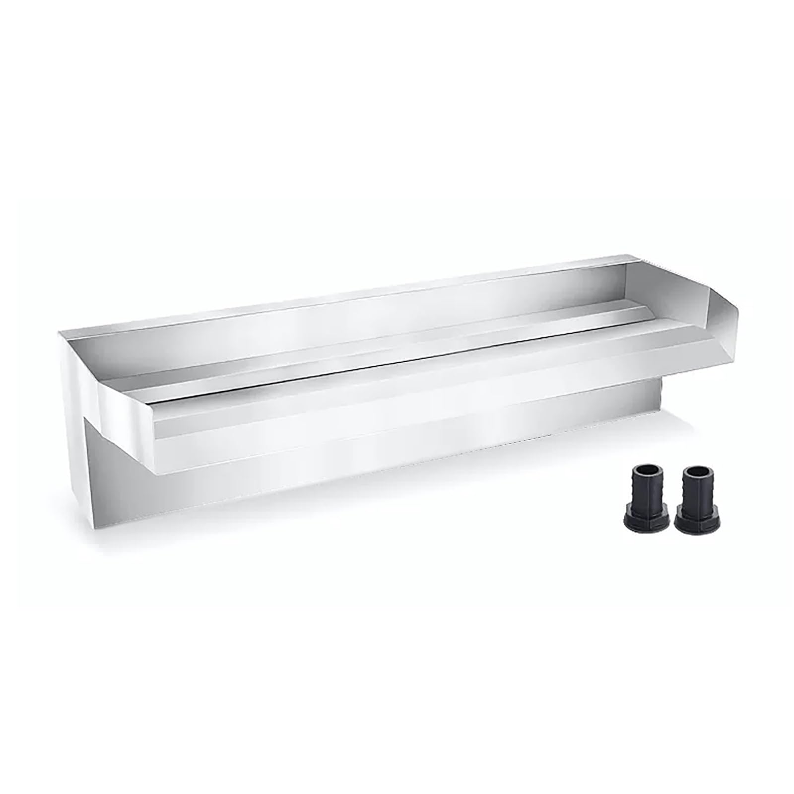 Fontaine de piscine cascade rectangulaire en acier inoxydable pour bassin de jardin extérieur
