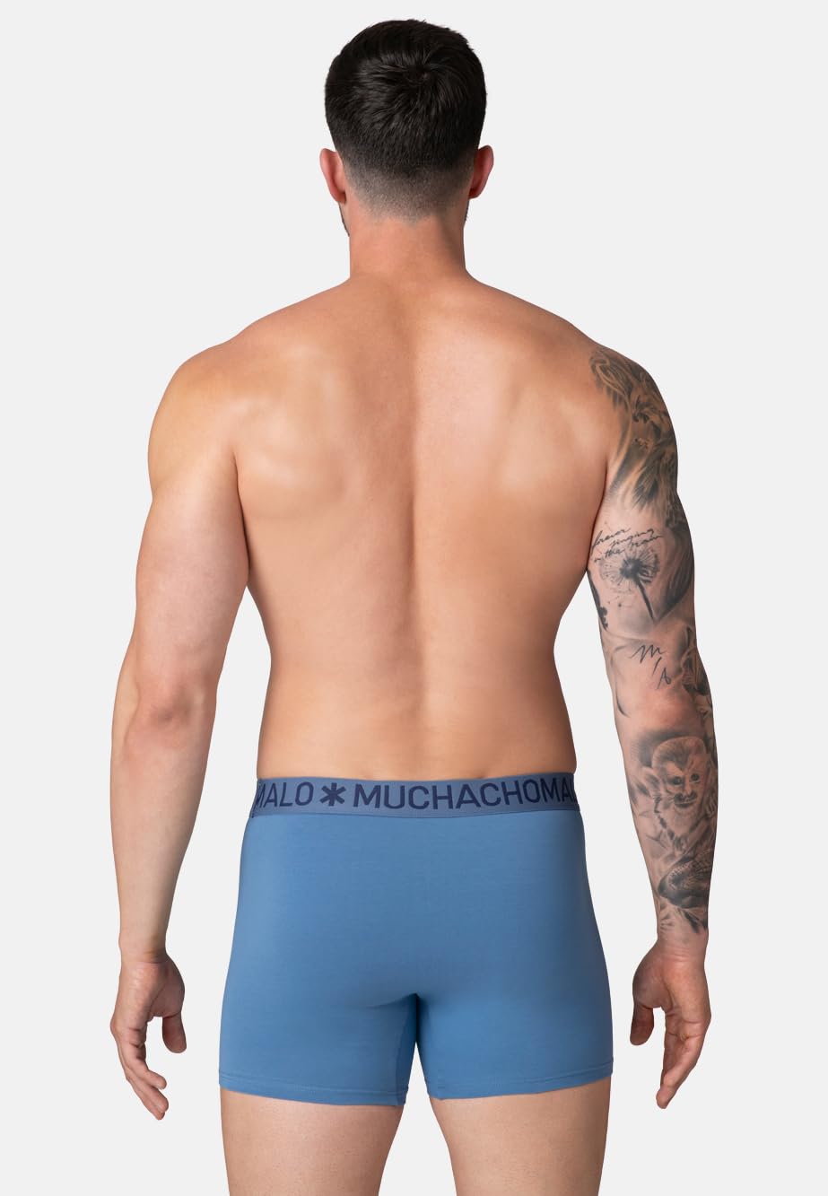 Muchachomalo Calzoncillos para Hombre, Ropa Interior Lisa de Algodón para Hombre, Pack de 2 Unidades, Bóxers Lisos de Corte Clásico con Cintura Elástica