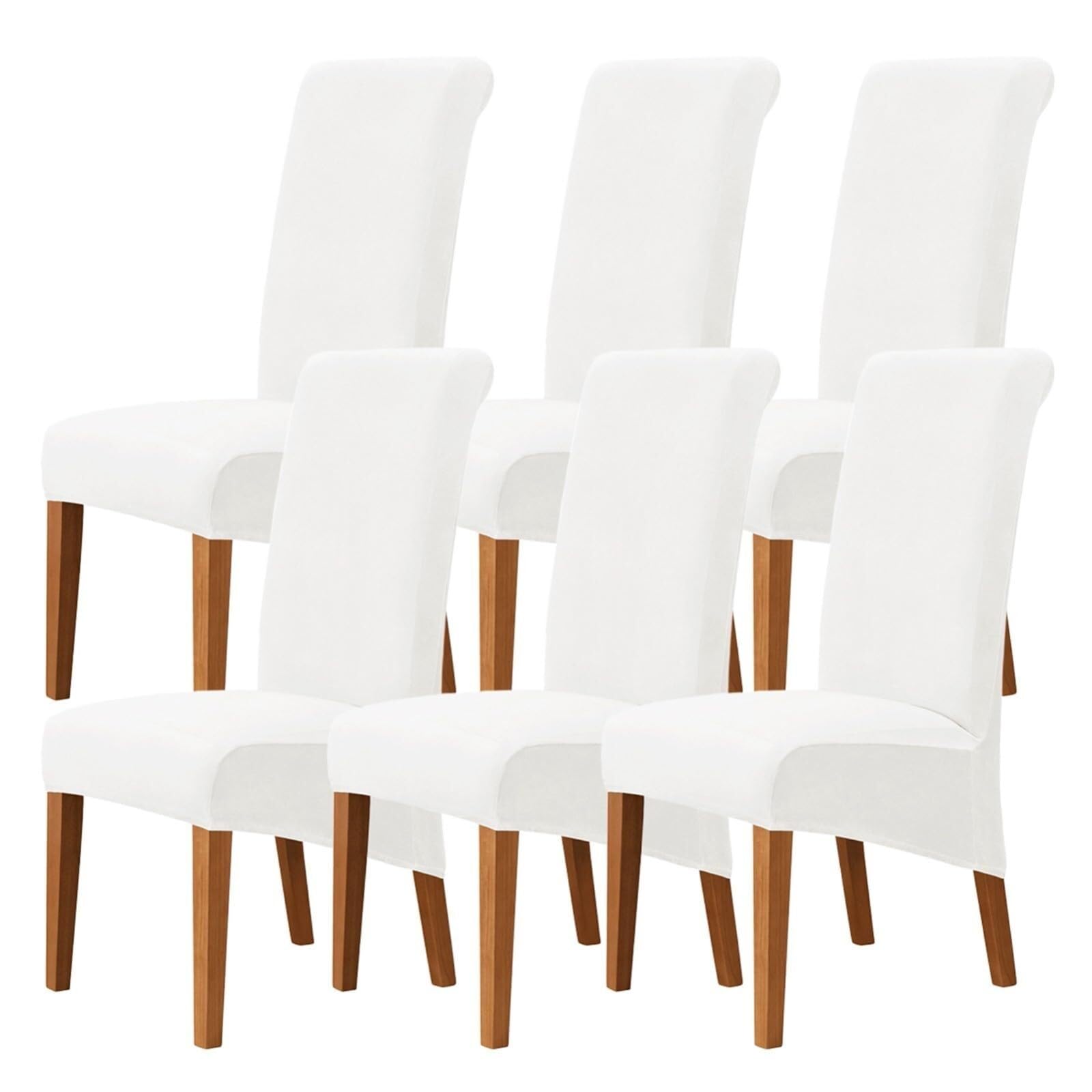 NMVAWIPT Dining Chair Covers, Stretch High-Back Room, For Home Restaurant Living Banquet Four Season, Easy Installation(1#,6Pcs)