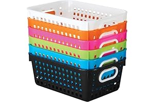 Really Good Stuff Neon Pop Medium Book Baskets