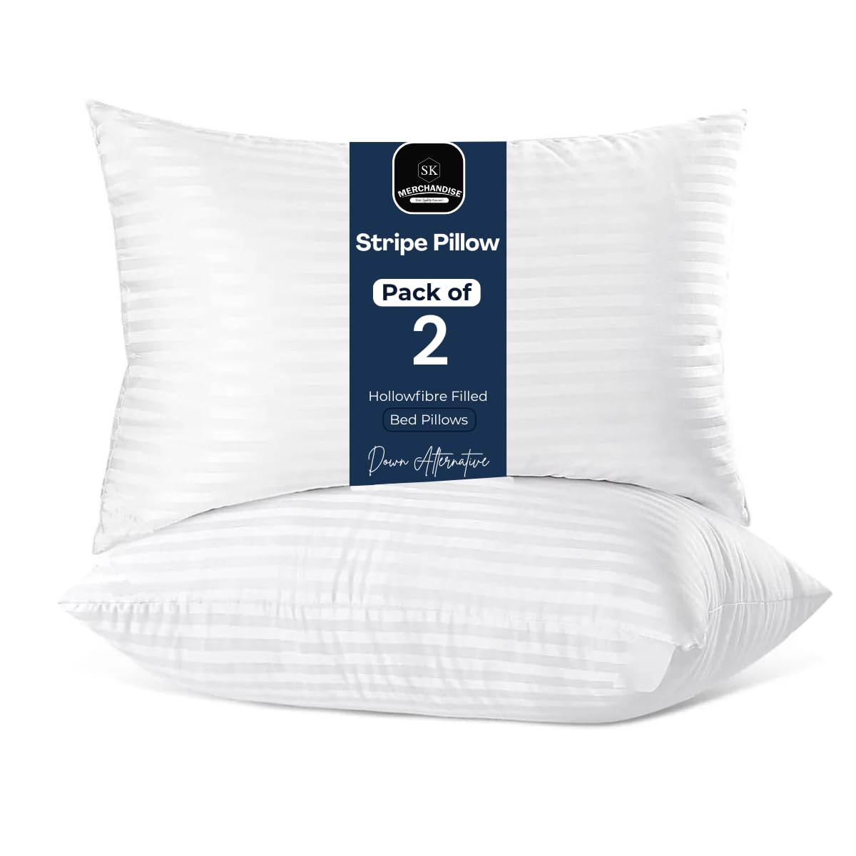 2 Pack Hotel Quality Pillows Bounce Back Side Sleeper Bed Pillow High Resilience & Anti Du...