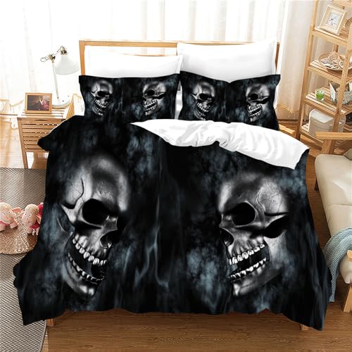 HGZGF Copripiumino Matrimoniale 240x260 Nero Copriletto Singolo Microfibra Per Con Federe Cuscini Anti-Acaro Lavabile Copripiumino Ipoallergenico Di 2 Copricuscino Morbido Duraturo