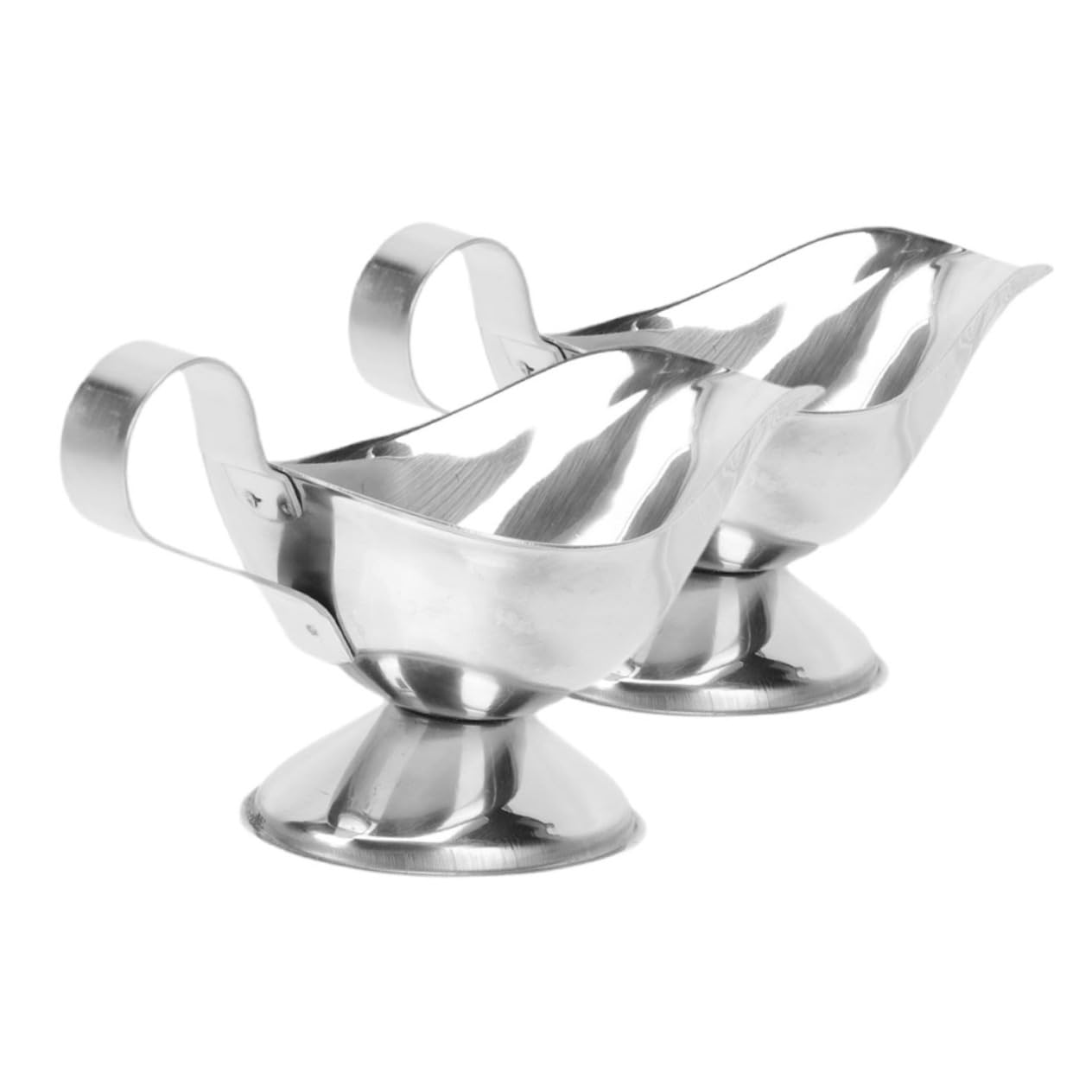 GLEAVI Modern Sauce Boat Creamer Pitcher Set Stainless Steel Versatile Kitchenware for Sauce Dispensing