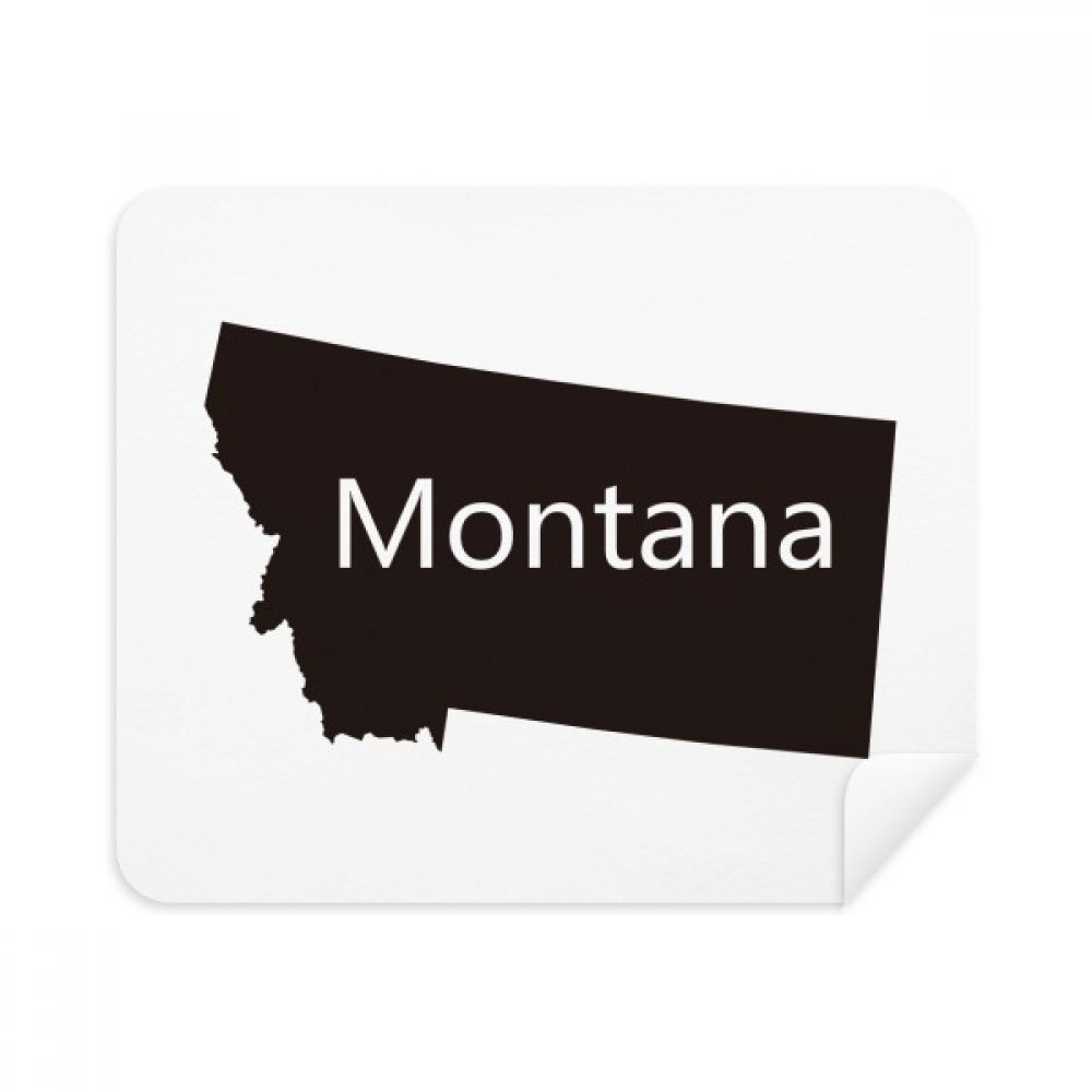 Montana America USA Map Outline Cleaning Cloth Screen Cleaner 2pcs Suede Fabric