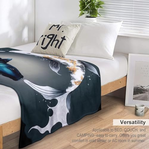 Couvertures en Poisson Plaid Super Doux 100% Flannel Couverture de Lit