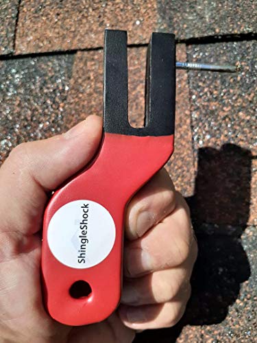 Shingleshock Roof Shingle Installer Roofing Tool, Steel Black, Rubber Grip, Magnet #TOP1