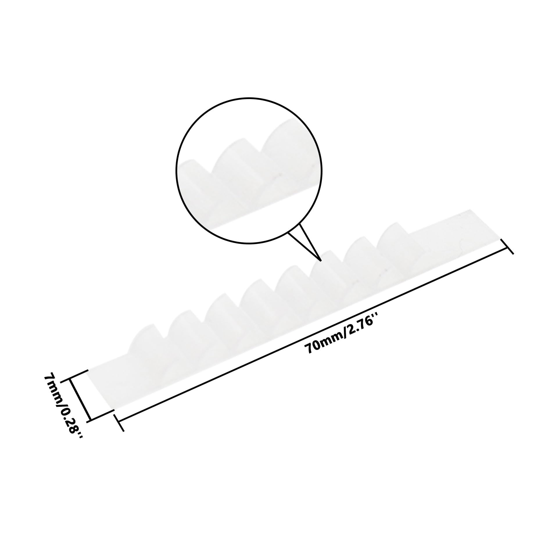 Non Slip Hanger Grips,TTZEZE Clear Rubber Hanger Grip with Fins,Silicone Adhesive Clothe Hanger Strips,Rubber Clothes Hanger Grips,200PCS Lightweight Hanger Grips Stickers 7x70mm/0.28x2.76'' Clear