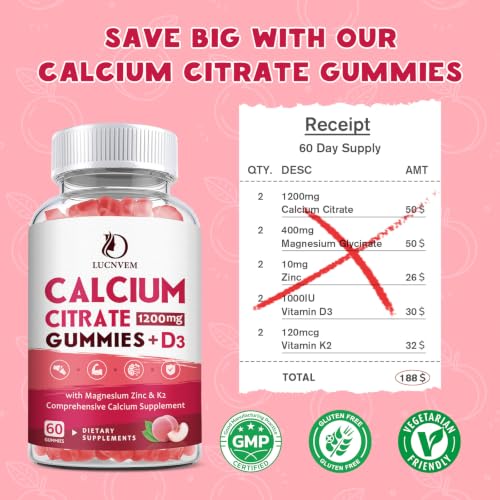 LUCNVEM Calcium Citrate Gummies