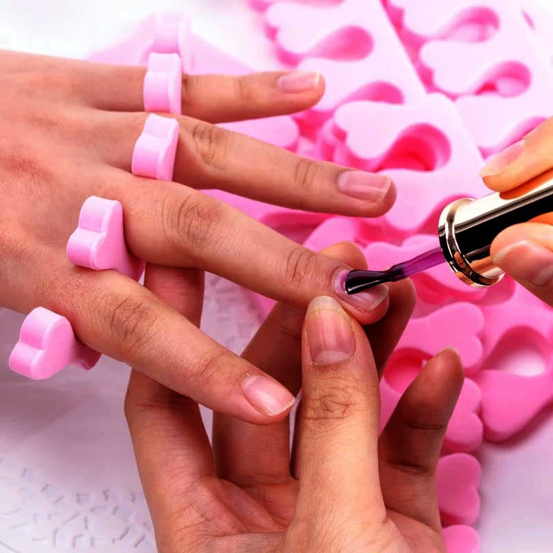 Miniatura 5 de 100 separadores de dedos (50 pares) desechables para pedicura para sala de pies de uñas, separadores de dedos de espuma profesionales para arte de