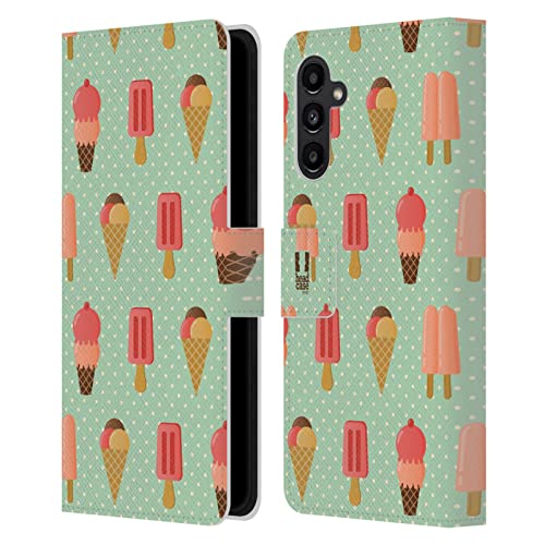 Funda de cuero tipo libro para Samsung A13 5G con cierre magnético y diseño de frutas