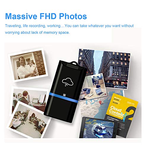 Docooler — Compartilhamento de arquivos com leitor de cartão sem fio USB Flash Drive Wi-Fi Cloud Dri