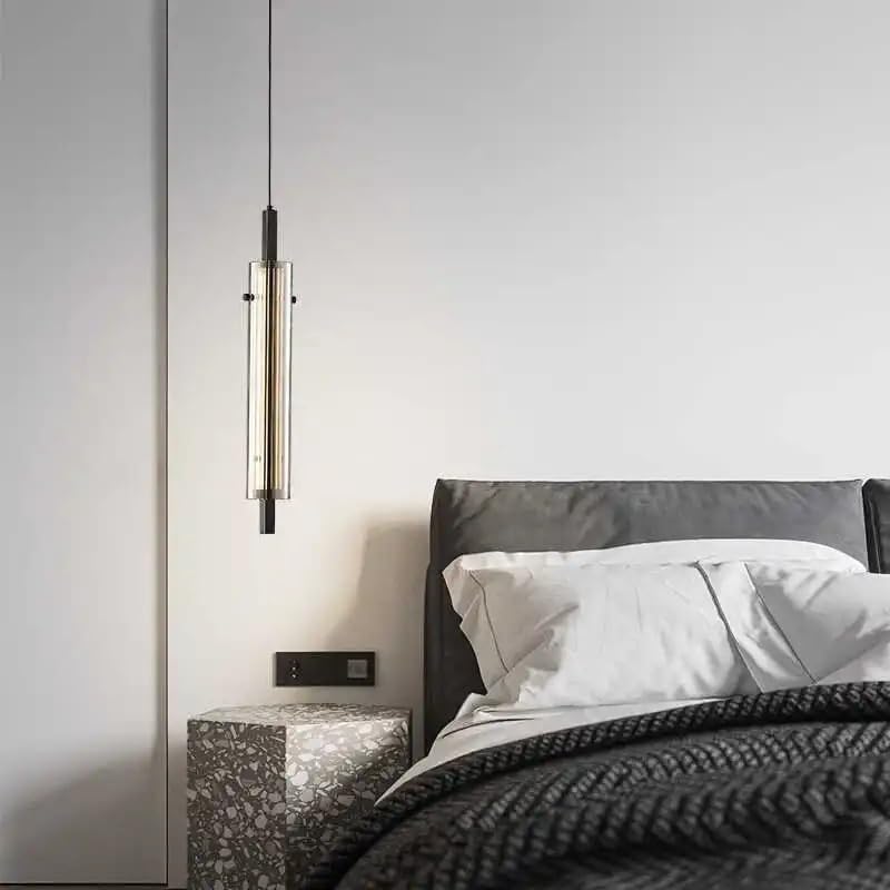 Lampe de chevet minimaliste cuivre luminaire décoratif intérieur noir