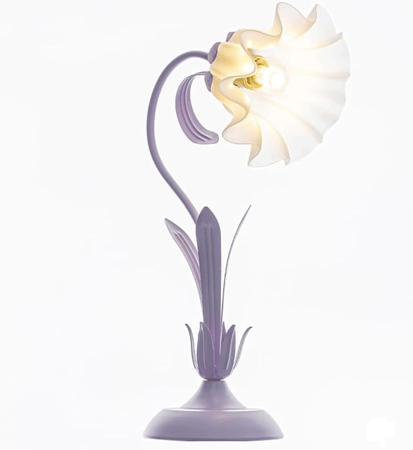 DFAEEKIYO Table Lamp Flower Desk Bedside Vintage Adjustable Reading Light(Purple)