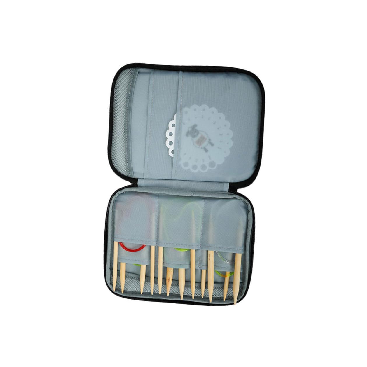 HOODANCOS Juego de Agujas de Tejer Multifunción 2-10 MM con Bolsa de Almacenamiento Oxford y Accesorios Completos para Tejido Kit de Crochet Colorido Adecuado para Manualidades y Costura