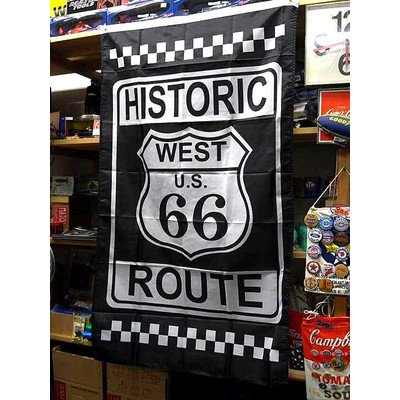 ROUTE66 アメリカ雑貨 Amazon.co.jp: ROUTE66 FLAG HISTORIC ルート66 フラッグ アメリカ雑貨